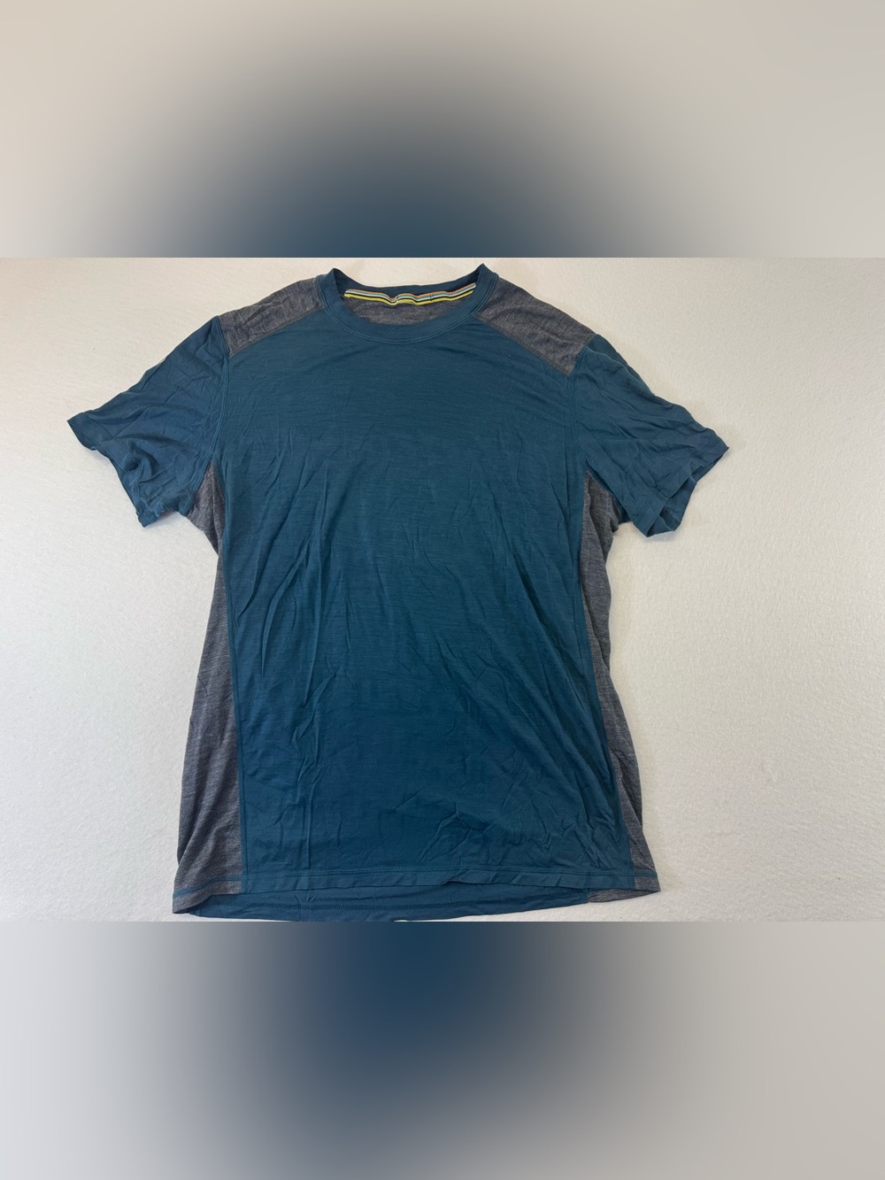 Smartwool active performance Short Sleeve Crew Tee blue Gray hiking running